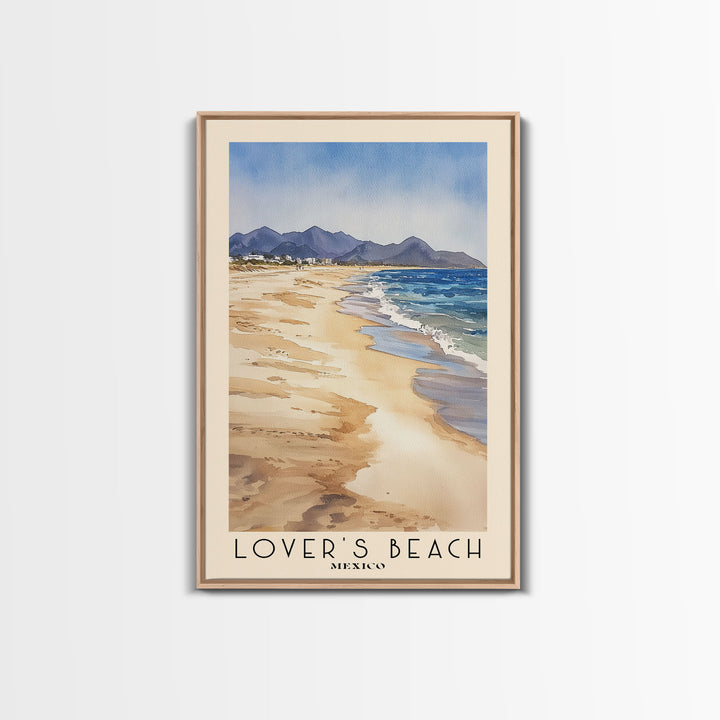 Lover’s Beach, Mexico Watercolor Print, Vacation Gift, Mexico Wall Art, Beach Painting, Beach Decor, Beach Or Lakehouse Art