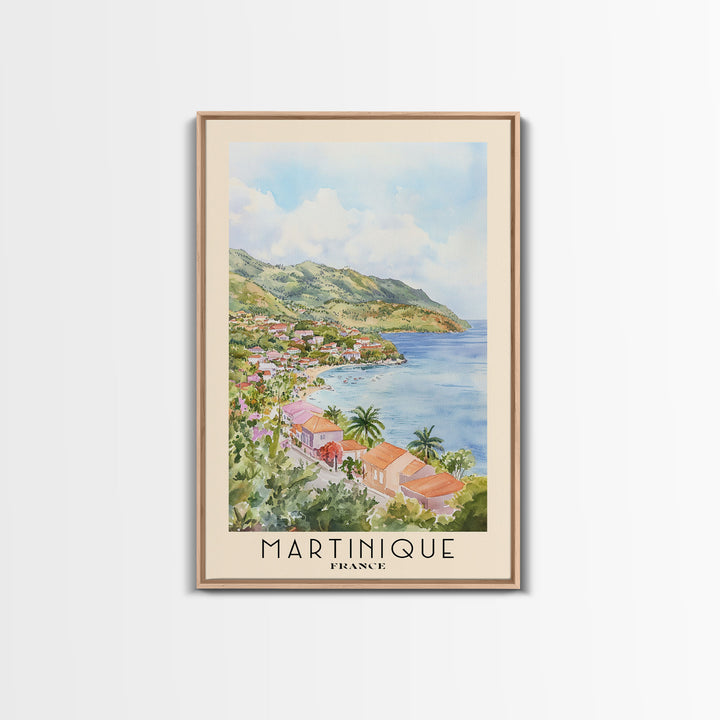 Martinique, France Watercolor Print, Vacation Gift, France Wall Art, Vacation Wall Art, Vacatation Memories, Beach Decor, Beach Or Lakehouse Art