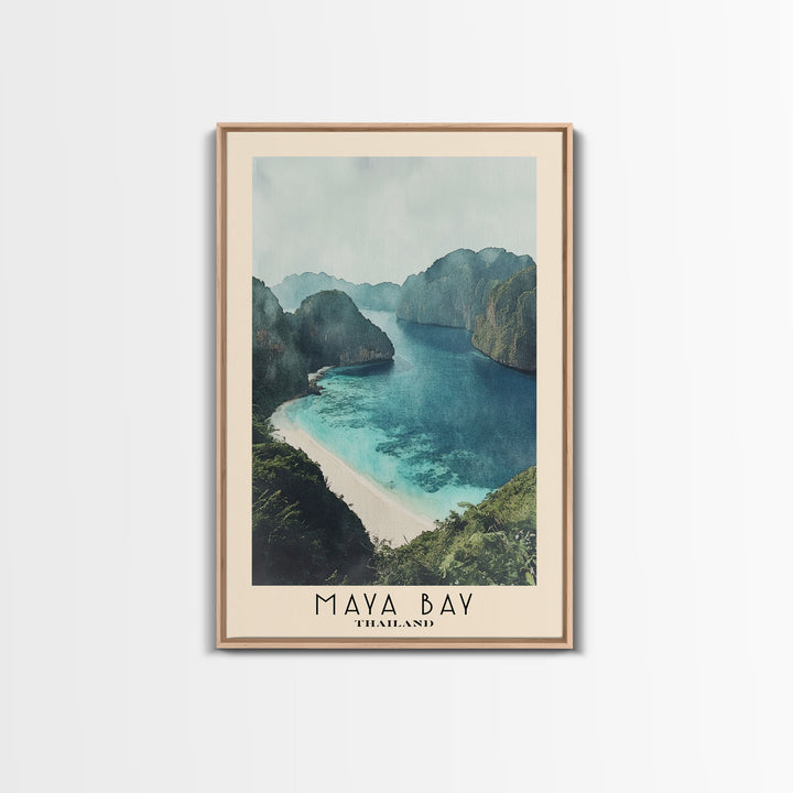 Maya Bay, Thailand Watercolor Beach Print, Vacation Gift, Thailand Wall Art, Beach Painting, Beach Decor, Beach Painting