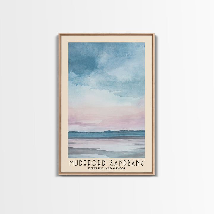 Mudeford Sandbank, United Kingdom Watercolor Beach Print, Vacation Gift, United Kingdom Wall Art, Beach Painting, Beach Decor, Beach Painting