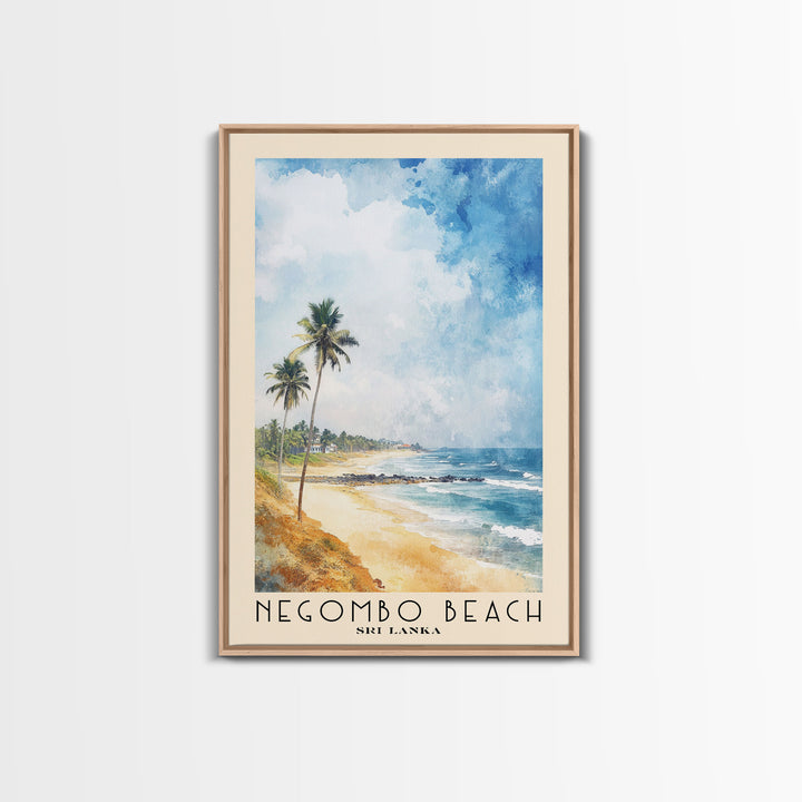 Negombo beach, Sri Lanka Watercolor Print, Vacation Gift, Sri Lanka Wall Art, Beach Painting, Beach Decor, Beach Or Lakehouse Art