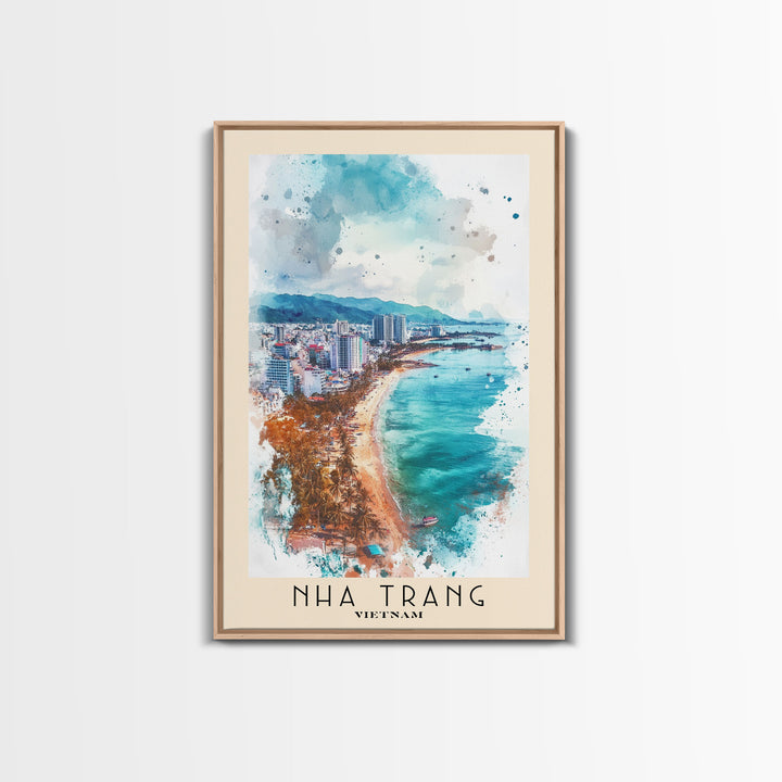 Nha Trang, Vietnam Watercolor Print, Vacation Gift, Vietnam Wall Art, Vacation Wall Art, Vacatation Memories, Beach Decor, Beach Or Lakehouse Art