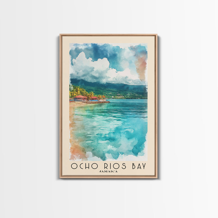 Ocho Rios Bay, Jamaica Watercolor Print, Vacation Gift, Jamaica Wall Art, Vacation Wall Art, Vacatation Memories, Beach Decor, Beach Or Lakehouse Art