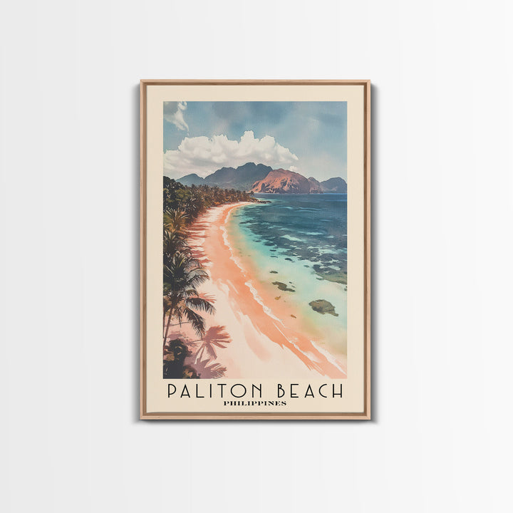 Paliton Beach, Philippines Watercolor Beach Print, Vacation Gift, Philippines Wall Art, Beach Painting, Beach Decor, Beach Painting