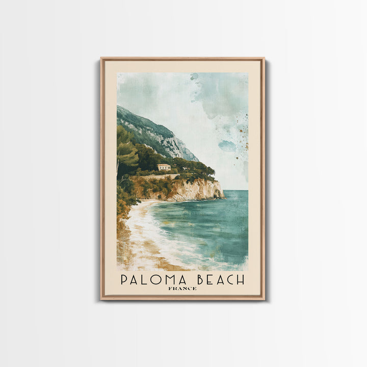 Paloma Beach, France Watercolor Print, Vacation Gift, France Wall Art, Vacation Wall Art, Vacatation Memories, Beach Decor, Beach Or Lakehouse Art