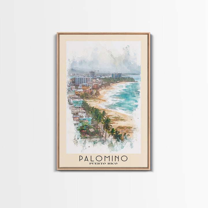 Palomino, Puerto Rico Watercolor Beach Print, Vacation Gift, Puerto Rico Wall Art, Beach Painting, Beach Decor, Beach Painting