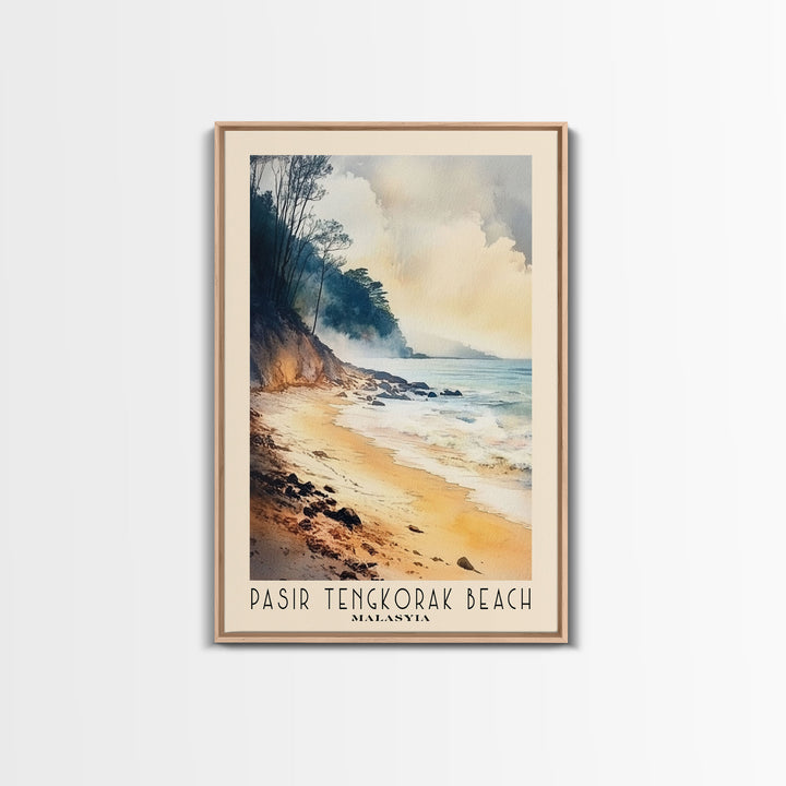 Pasir Tengkorak Beach, Malasyia Watercolor Print, Vacation Gift, Malasyia Wall Art, Vacation Wall Art, Vacatation Memories, Beach Decor, Beach Or Lakehouse Art