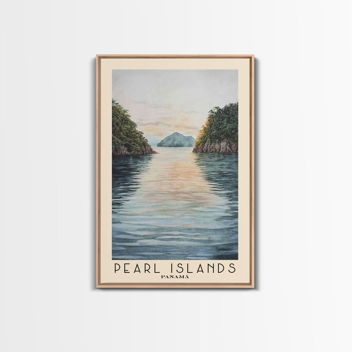 Pearl Islands, Panamá Watercolor Print, Vacation Gift, Panamá Wall Art, Beach Painting, Beach Decor, Beach Or Lakehouse Art