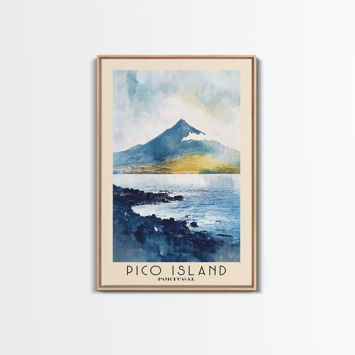 Pico Island, Portugal Watercolor Print, Vacation Gift, Portugal Wall Art, Beach Painting, Beach Decor, Beach Or Lakehouse Art