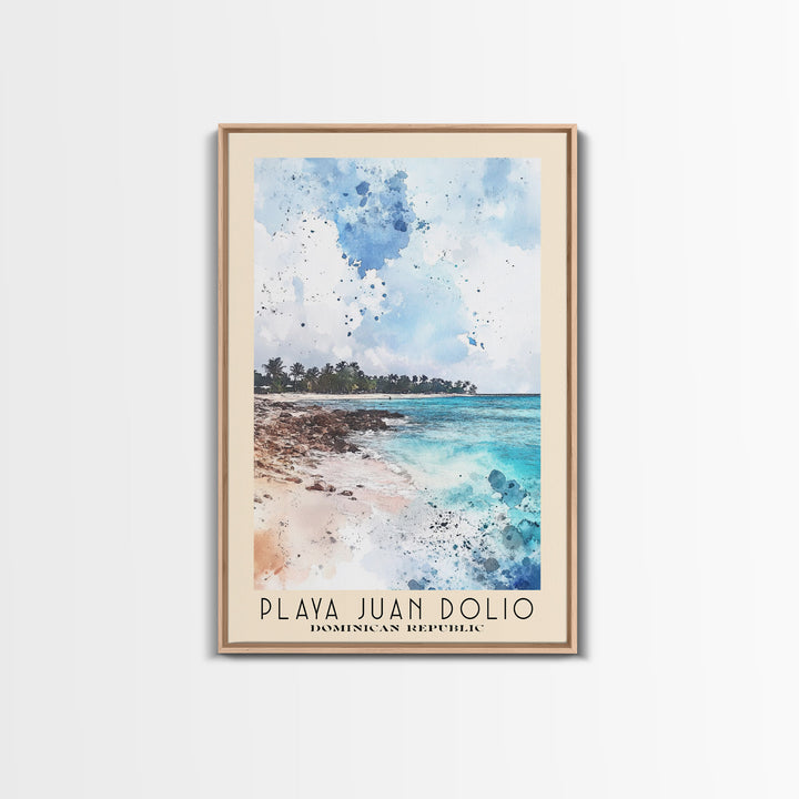 Playa Juan Dolio, Dominican Republic Watercolor Print, Vacation Gift, Dominican Republic Wall Art, Vacation Wall Art, Vacatation Memories, Beach Decor, Beach Or Lakehouse Art