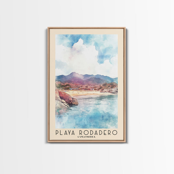 Playa Rodadero, Colombia Watercolor Print, Vacation Gift, Colombia Wall Art, Beach Painting, Beach Decor, Beach Or Lakehouse Art