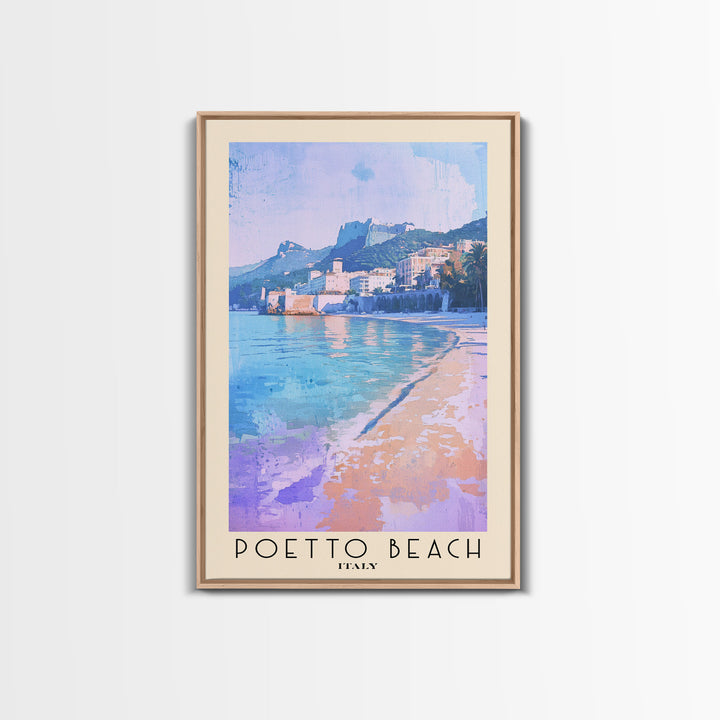 Poetto Beach, Italy Watercolor Beach Print, Vacation Gift, Italy Wall Art, Beach Painting, Beach Decor, Beach Painting