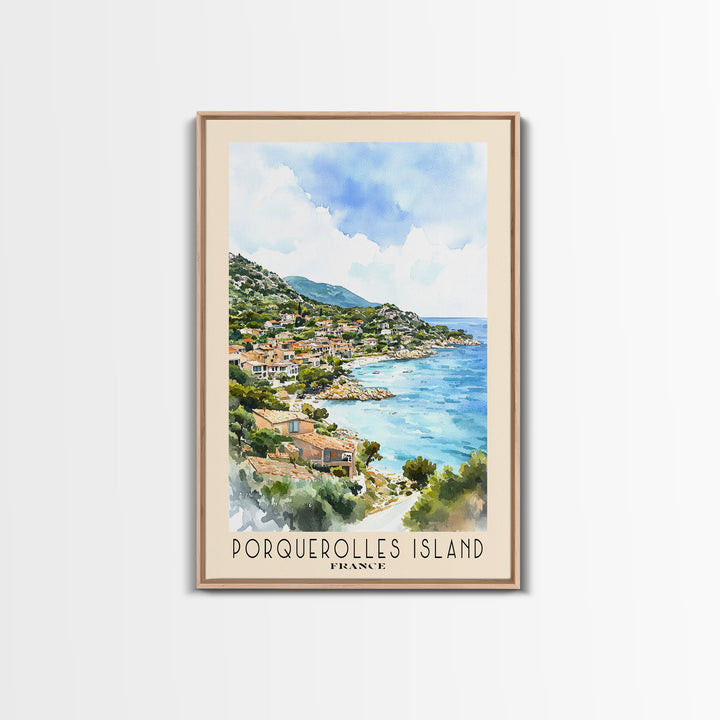 Porquerolles Island, France Watercolor Print, Vacation Gift, France Wall Art, Vacation Wall Art, Vacatation Memories, Beach Decor, Beach Or Lakehouse Art