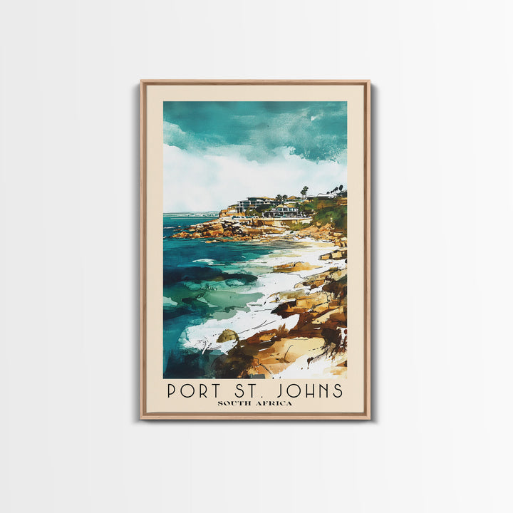 Port St. Johns, South Africa Watercolor Print, Vacation Gift, South Africa Wall Art, Beach Painting, Beach Decor, Beach Or Lakehouse Art