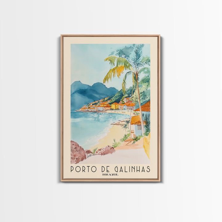 Porto de Galinhas, Brazil Watercolor Print, Vacation Gift, Brazil Wall Art, Vacation Wall Art, Vacatation Memories, Beach Decor, Beach Or Lakehouse Art