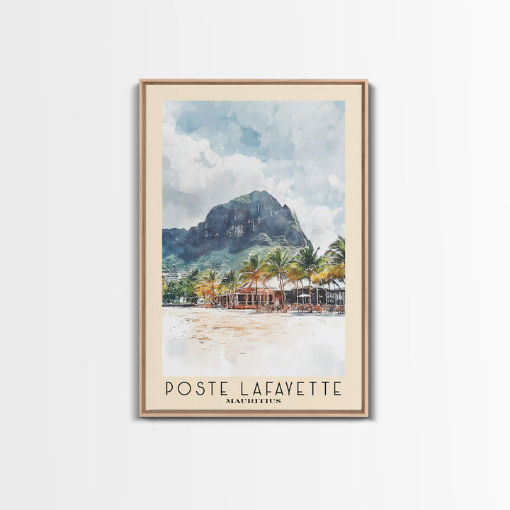 Poste Lafayette, Mauritius Watercolor Print, Vacation Gift, Mauritius Wall Art, Vacation Wall Art, Vacatation Memories, Beach Decor, Beach Or Lakehouse Art