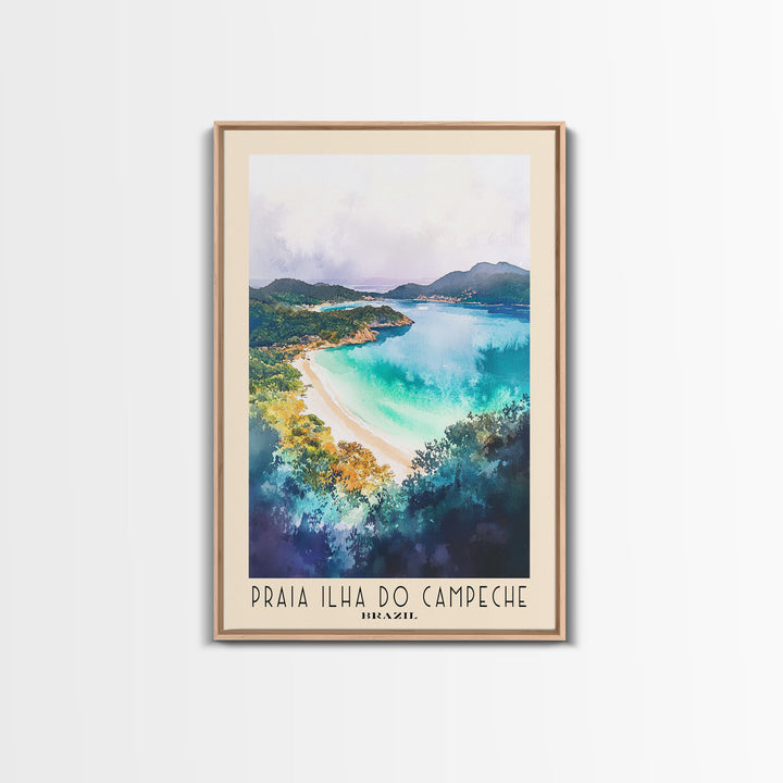 Praia Ilha do Campeche, Brazil Watercolor Print, Vacation Gift, Brazil Wall Art, Vacation Wall Art, Vacatation Memories, Beach Decor, Beach Or Lakehouse Art