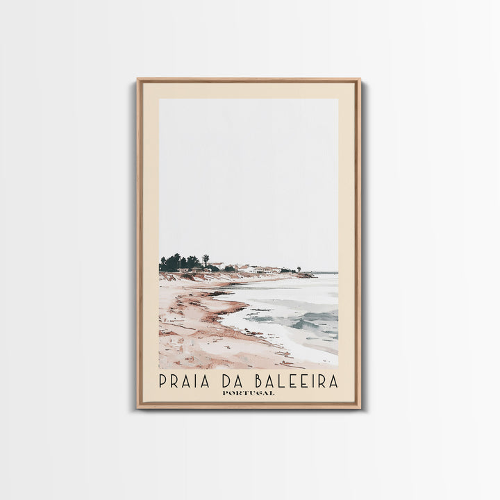 Praia da Baleeira, Portugal Watercolor Print, Vacation Gift, Portugal Wall Art, Beach Painting, Beach Decor, Beach Or Lakehouse Art