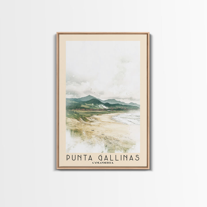 Punta Gallinas, Colombia Watercolor Print, Vacation Gift, Colombia Wall Art, Beach Painting, Beach Decor, Beach Or Lakehouse Art