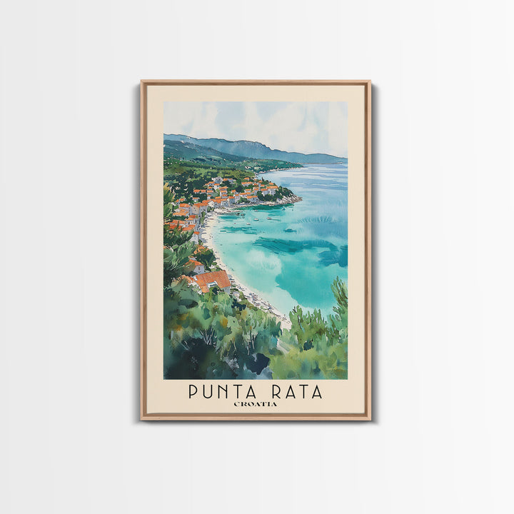 Punta Rata, Croatia Watercolor Print, Vacation Gift, Croatia Wall Art, Vacation Wall Art, Vacatation Memories, Beach Decor, Beach Or Lakehouse Art