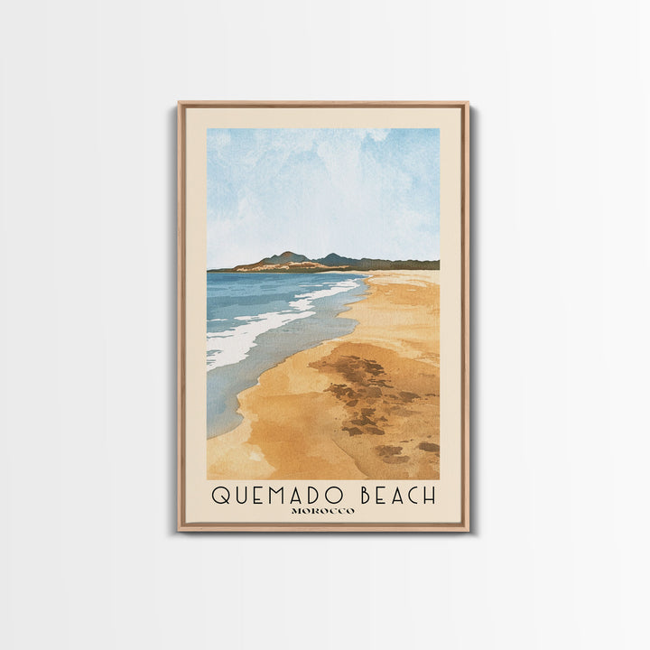 Quemado Beach, Morocco Watercolor Print, Vacation Gift, Morocco Wall Art, Vacation Wall Art, Vacatation Memories, Beach Decor, Beach Or Lakehouse Art