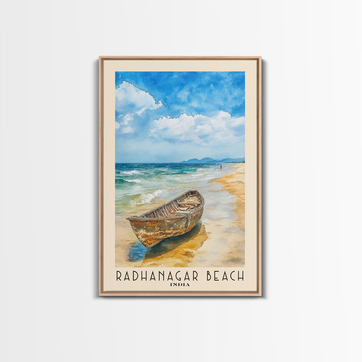 Radhanagar Beach, India Watercolor Print, Vacation Gift, India Wall Art, Beach Painting, Beach Decor, Beach Or Lakehouse Art