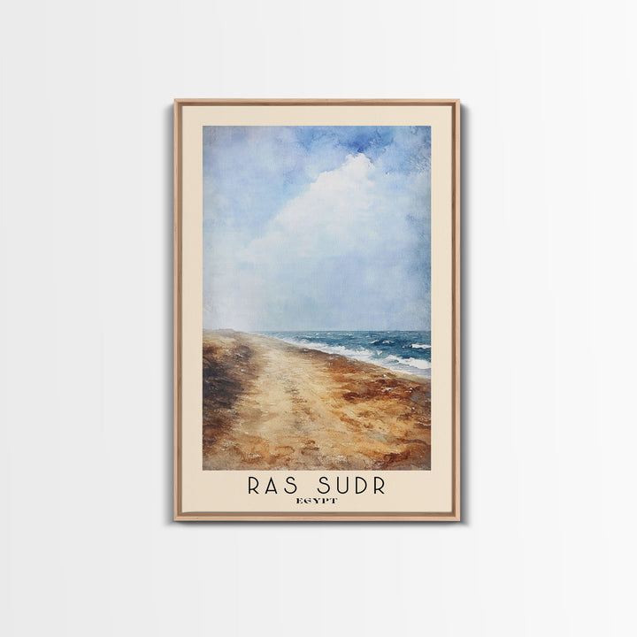 Ras Sudr, Egypt Watercolor Print, Vacation Gift, Egypt Wall Art, Vacation Wall Art, Vacatation Memories, Beach Decor, Beach Or Lakehouse Art