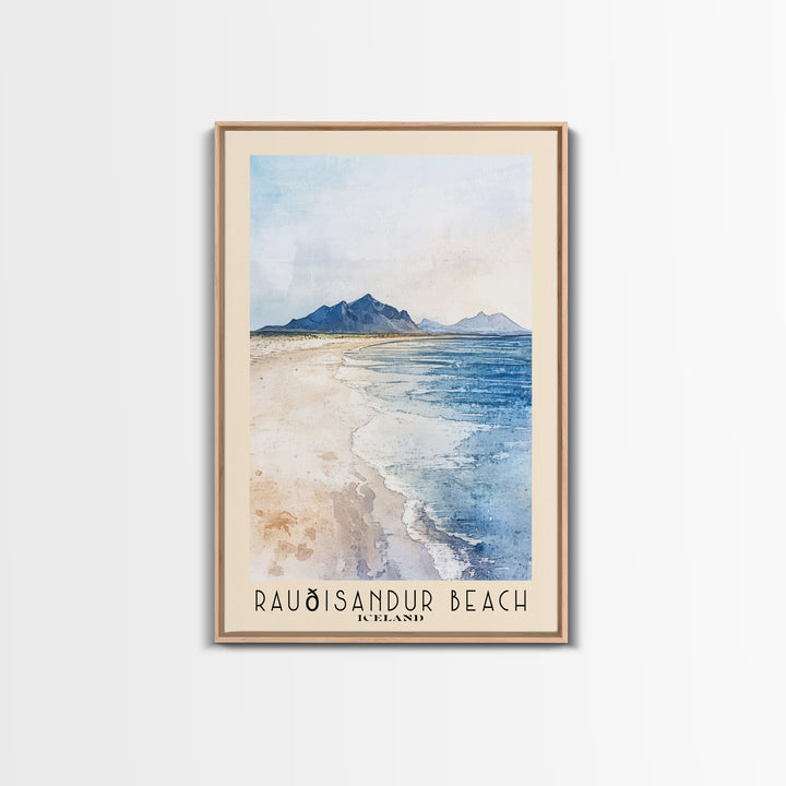 Rauðisandur Beach, Iceland Watercolor Print, Vacation Gift, Iceland Wall Art, Beach Painting, Beach Decor, Beach Or Lakehouse Art