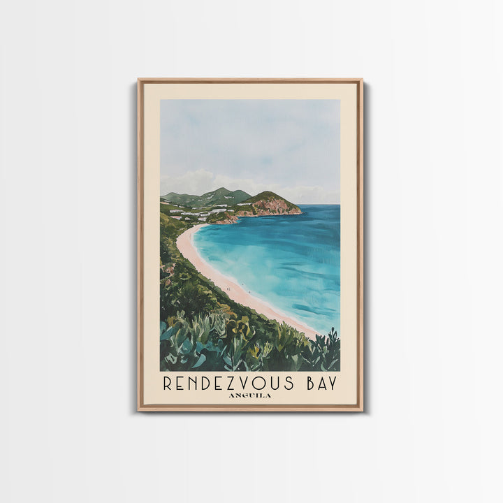 Rendezvous Bay, Anguila Watercolor Print, Vacation Gift, Anguila Wall Art, Beach Painting, Beach Decor, Beach Or Lakehouse Art