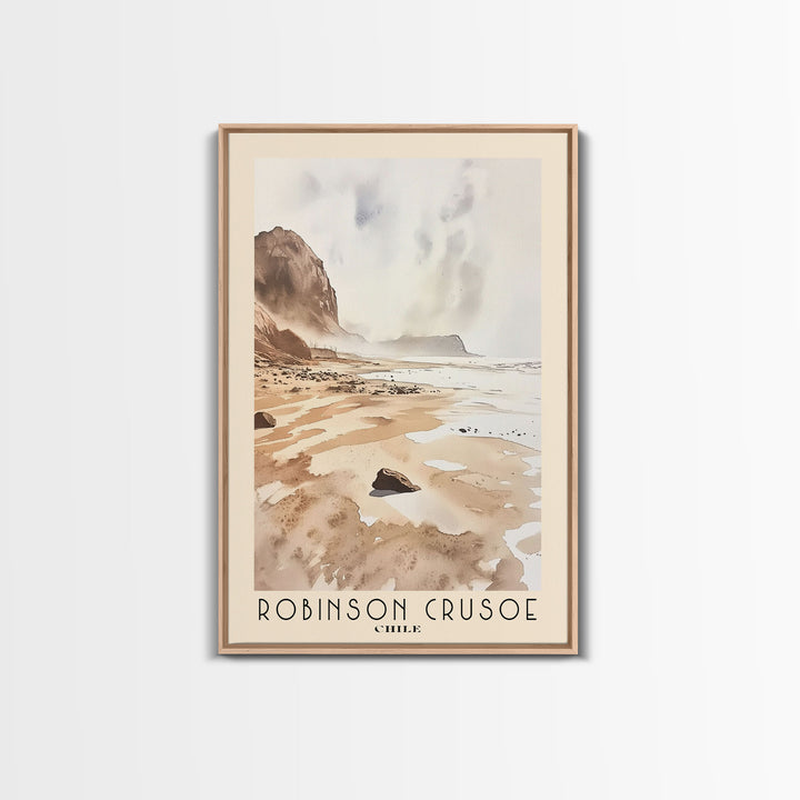 Robinson Crusoe, Chile Watercolor Print, Vacation Gift, Chile Wall Art, Vacation Wall Art, Vacatation Memories, Beach Decor, Beach Or Lakehouse Art