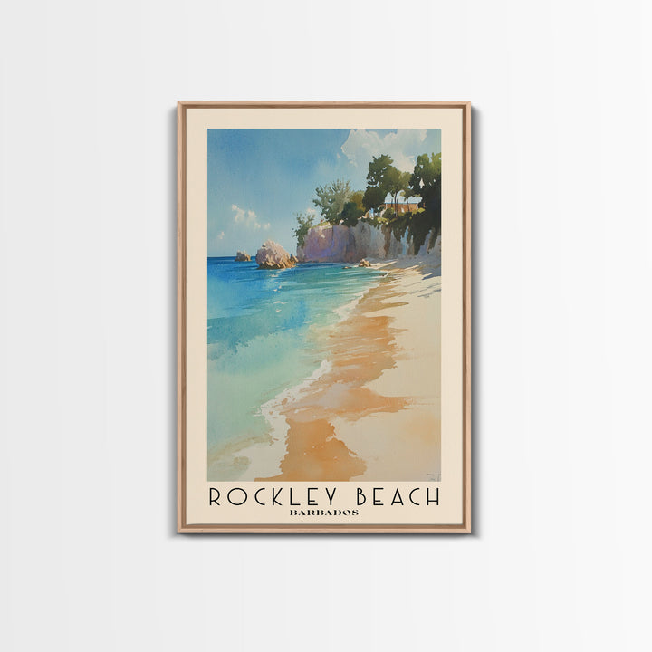 Rockley Beach, Barbados Watercolor Print, Vacation Gift, Barbados Wall Art, Beach Painting, Beach Decor, Beach Or Lakehouse Art