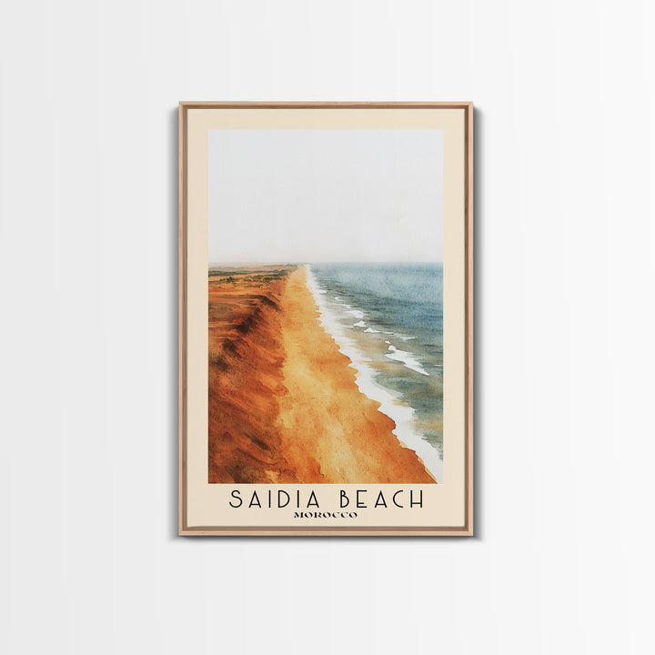 Saidia Beach, Morocco Watercolor Print, Vacation Gift, Morocco Wall Art, Vacation Wall Art, Vacatation Memories, Beach Decor, Beach Or Lakehouse Art