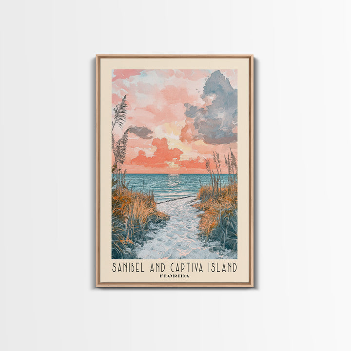 Sanibel and Captiva Island, Florida Watercolor Beach Print, Vacation Gift, Florida Wall Art, Beach Painting, Beach Decor, Beach Painting