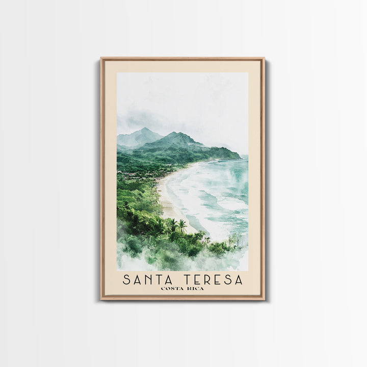 Santa Teresa, Costa Rica Watercolor Print, Vacation Gift, Costa Rica Wall Art, Vacation Wall Art, Vacatation Memories, Beach Decor, Beach Or Lakehouse Art