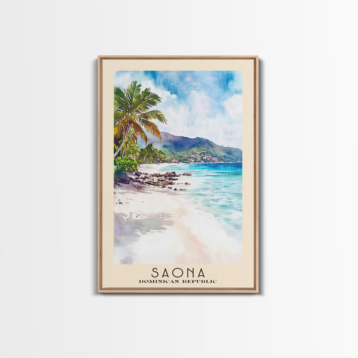 Saona, Dominican Republic Watercolor Print, Vacation Gift, Dominican Republic Wall Art, Vacation Wall Art, Vacatation Memories, Beach Decor, Beach Or Lakehouse Art