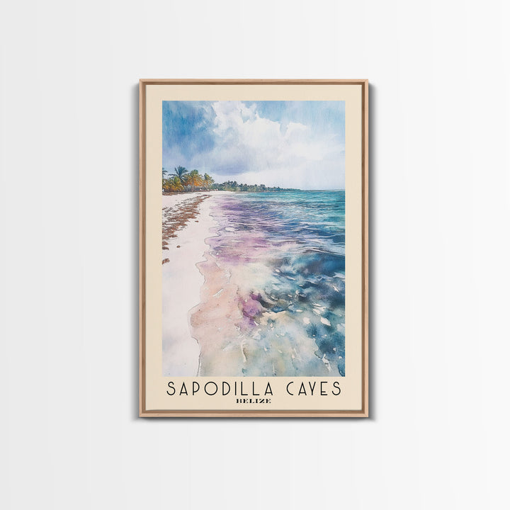 Sapodilla Cayes, Belize Watercolor Print, Vacation Gift, Belize Wall Art, Beach Painting, Beach Decor, Beach Or Lakehouse Art