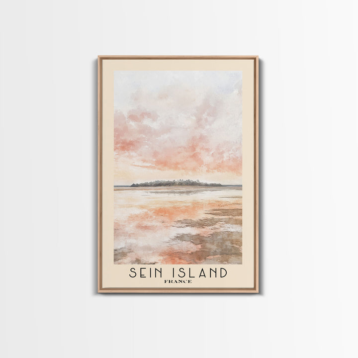 Sein Island, France Watercolor Print, Vacation Gift, France Wall Art, Vacation Wall Art, Vacatation Memories, Beach Decor, Beach Or Lakehouse Art