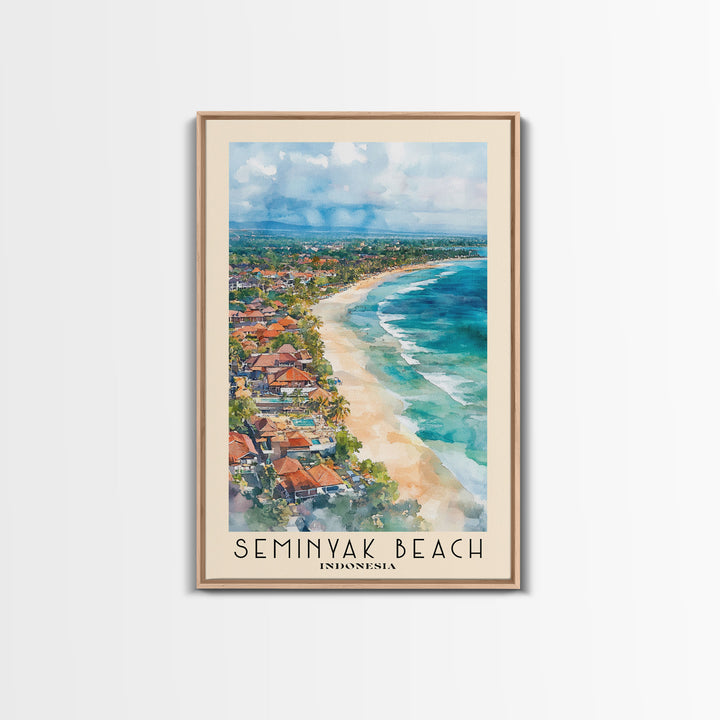 Seminyak Beach, Indonesia Watercolor Print, Vacation Gift, Indonesia Wall Art, Beach Painting, Beach Decor, Beach Or Lakehouse Art