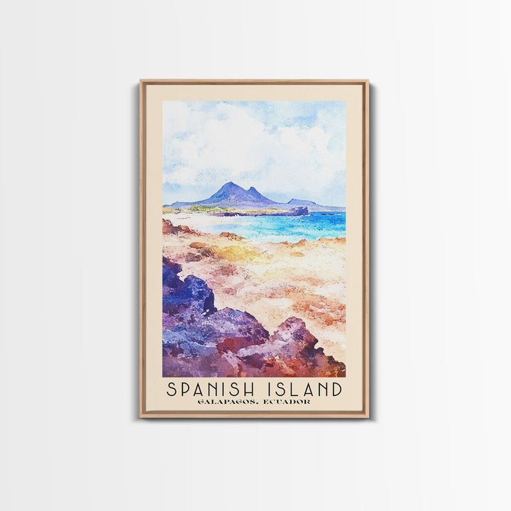 Spanish Island, Galapagos, Ecuador Watercolor Print, Vacation Gift, Galapagos, Ecuador Wall Art, Vacation Wall Art, Vacatation Memories, Beach Decor, Beach Or Lakehouse Art