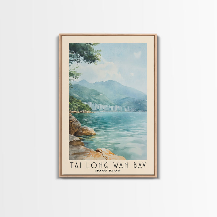 Tai Long Wan Bay, Hong Kong Watercolor Print, Vacation Gift, Hong Kong Wall Art, Beach Painting, Beach Decor, Beach Or Lakehouse Art