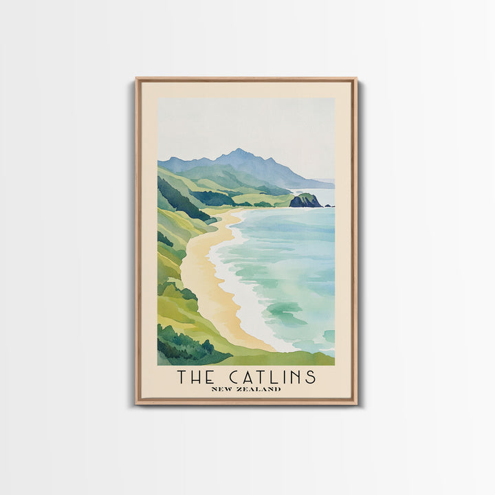 The Catlins, New Zealand Watercolor Print, Vacation Gift, New Zealand Wall Art, Beach Painting, Beach Decor, Beach Or Lakehouse Art