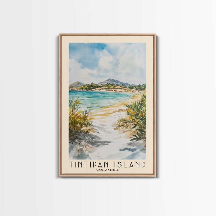 Tintipán Island, Colombia Watercolor Print, Vacation Gift, Colombia Wall Art, Vacation Wall Art, Vacatation Memories, Beach Decor, Beach Or Lakehouse Art