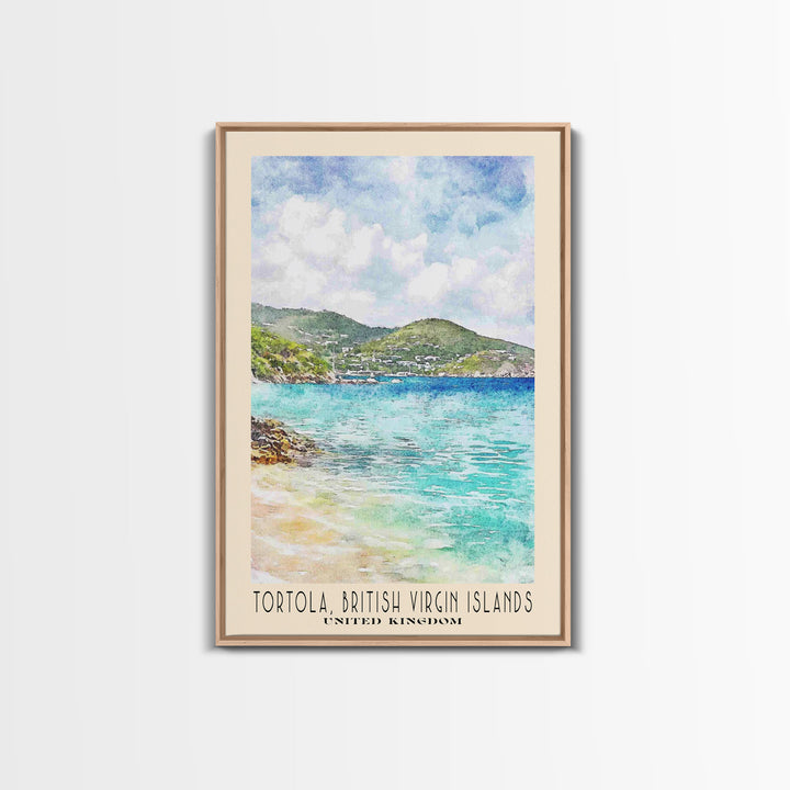 Tortola, British Virgin Islands , United Kingdom Watercolor Print, Vacation Gift, United Kingdom Wall Art, Beach Painting, Beach Decor, Beach Or Lakehouse Art