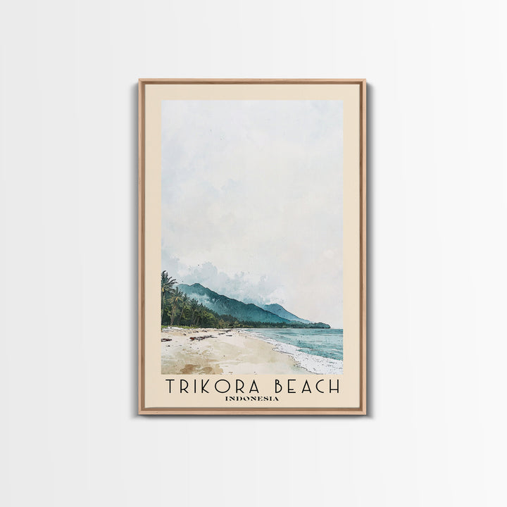 Trikora Beach, Indonesia Watercolor Beach Print, Vacation Gift, Indonesia Wall Art, Beach Painting, Beach Decor, Beach Painting