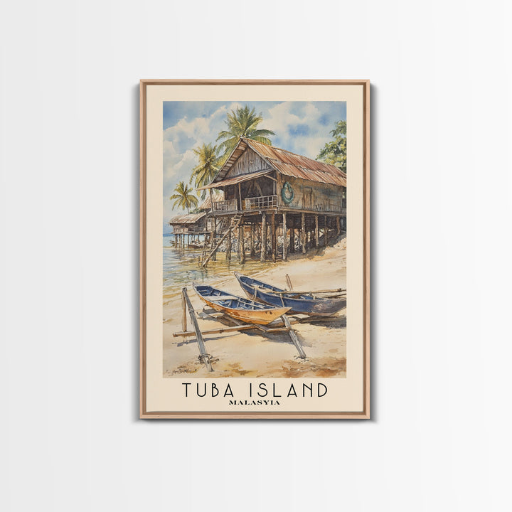 Tuba Island, Malasyia Watercolor Print, Vacation Gift, Malasyia Wall Art, Beach Painting, Beach Decor, Beach Or Lakehouse Art