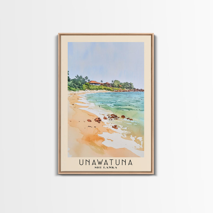 Unawatuna, Sri Lanka Watercolor Print, Vacation Gift, Sri Lanka Wall Art, Beach Painting, Beach Decor, Beach Or Lakehouse Art