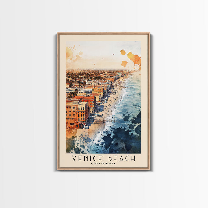 Venice Beach, California Watercolor Print, Vacation Gift, California Wall Art, Vacation Wall Art, Vacatation Memories, Beach Decor, Beach Or Lakehouse Art