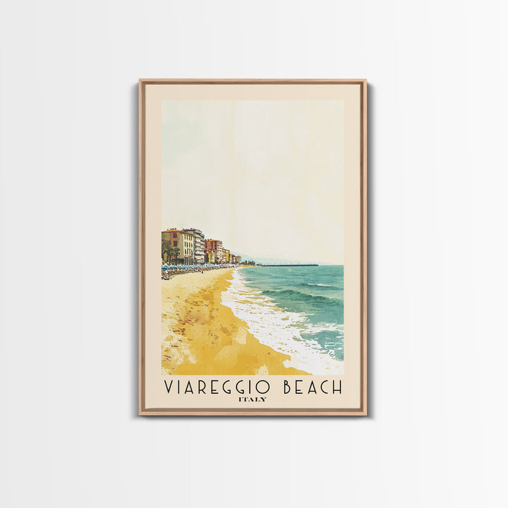 Viareggio Beach, Italy Watercolor Beach Print, Vacation Gift, Italy Wall Art, Beach Painting, Beach Decor, Beach Painting