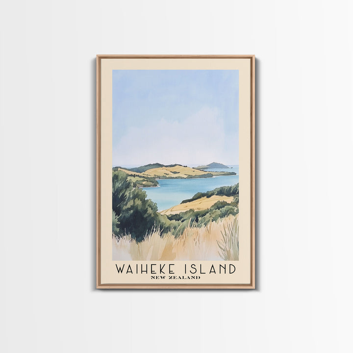 Waiheke Island, New Zealand Watercolor Print, Vacation Gift, New Zealand Wall Art, Vacation Wall Art, Vacatation Memories, Beach Decor, Beach Or Lakehouse Art