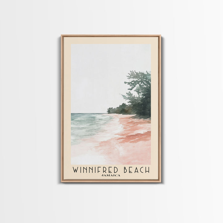 Winnifred Beach, Jamaica Watercolor Print, Vacation Gift, Jamaica Wall Art, Vacation Wall Art, Vacatation Memories, Beach Decor, Beach Or Lakehouse Art